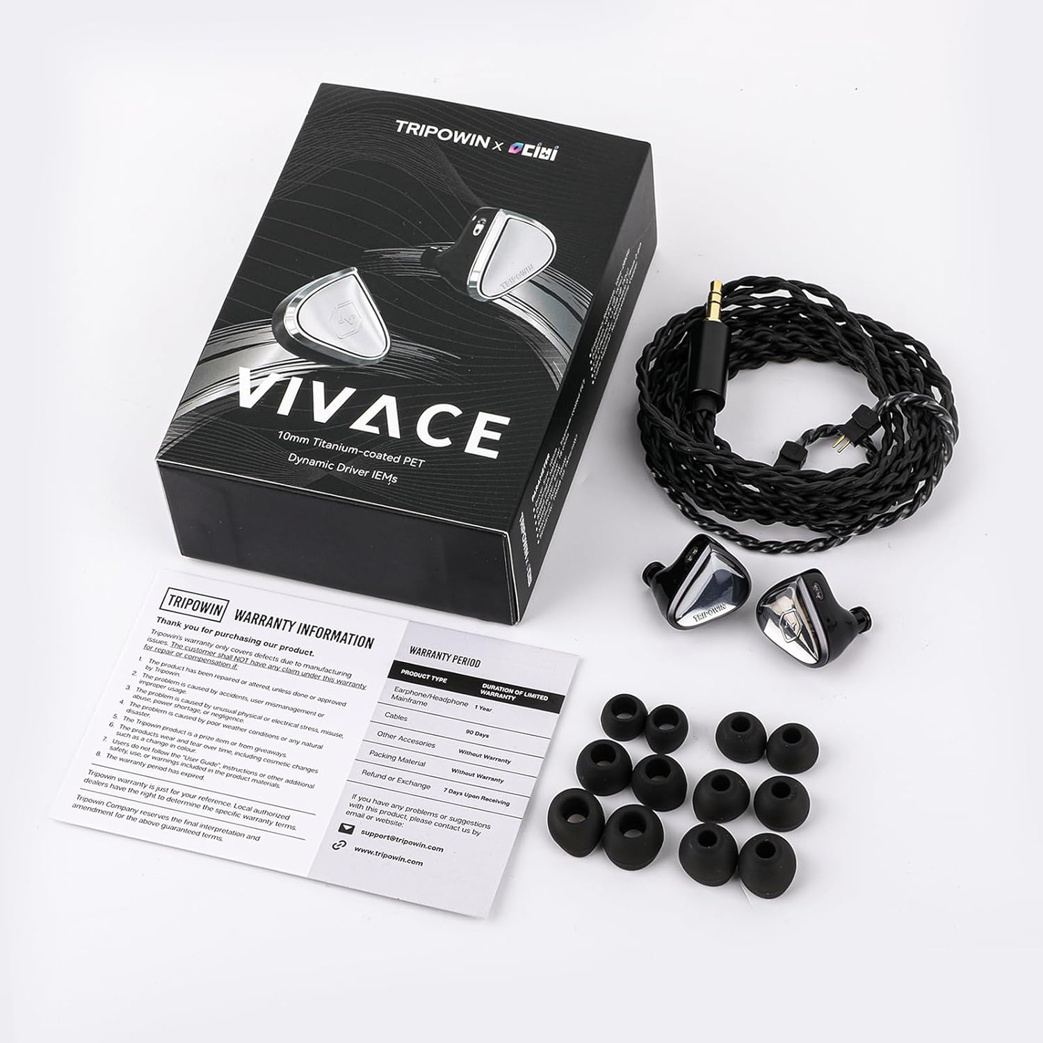 camaras y audio - Tripowin Vivace auriculares IEM Titanium 10mm DD  8