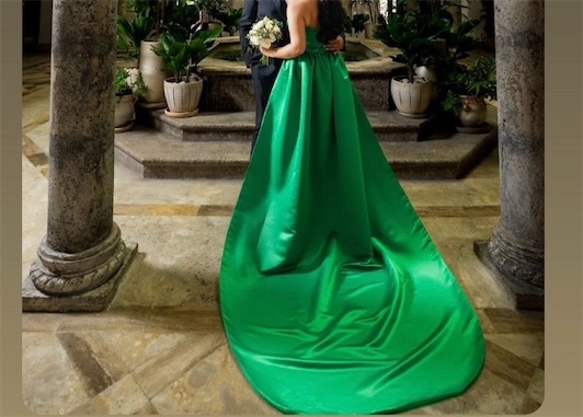 ropa para mujer - Vestido verde para fiesta o sesión de fotos
