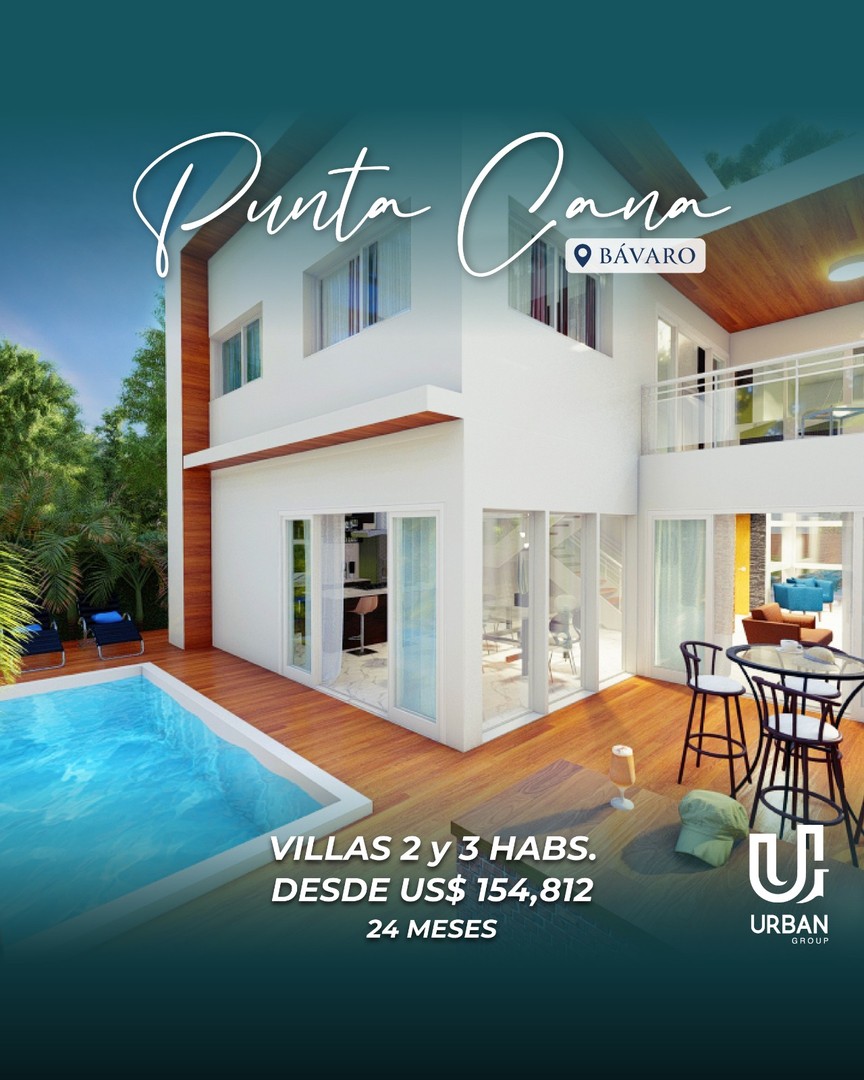 casas vacacionales y villas - Villas de 2 y 3 Habitaciones desde US$ 154,000 en Punta Cana 1