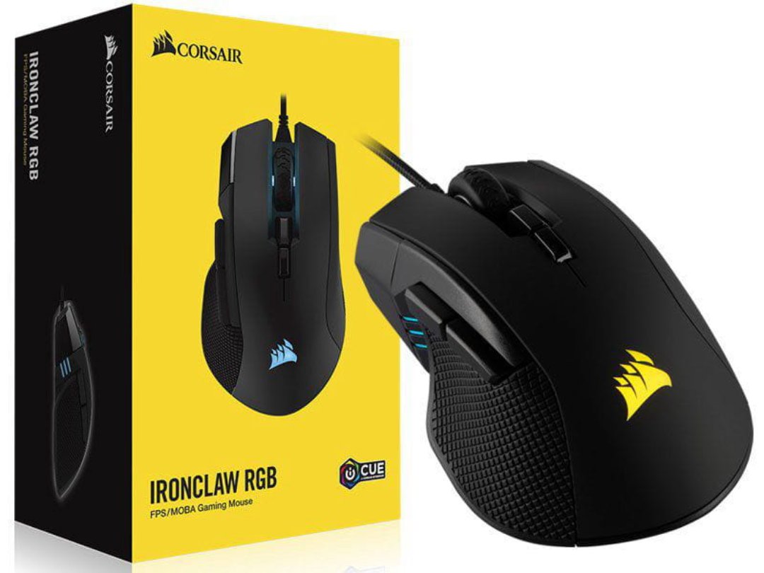 accesorios para electronica - MOUSE CORSAIR IRONCLAW PRO GAMING, RGB, USB, 7 BOTONES PROGRAMABLE, VELO/18000 0