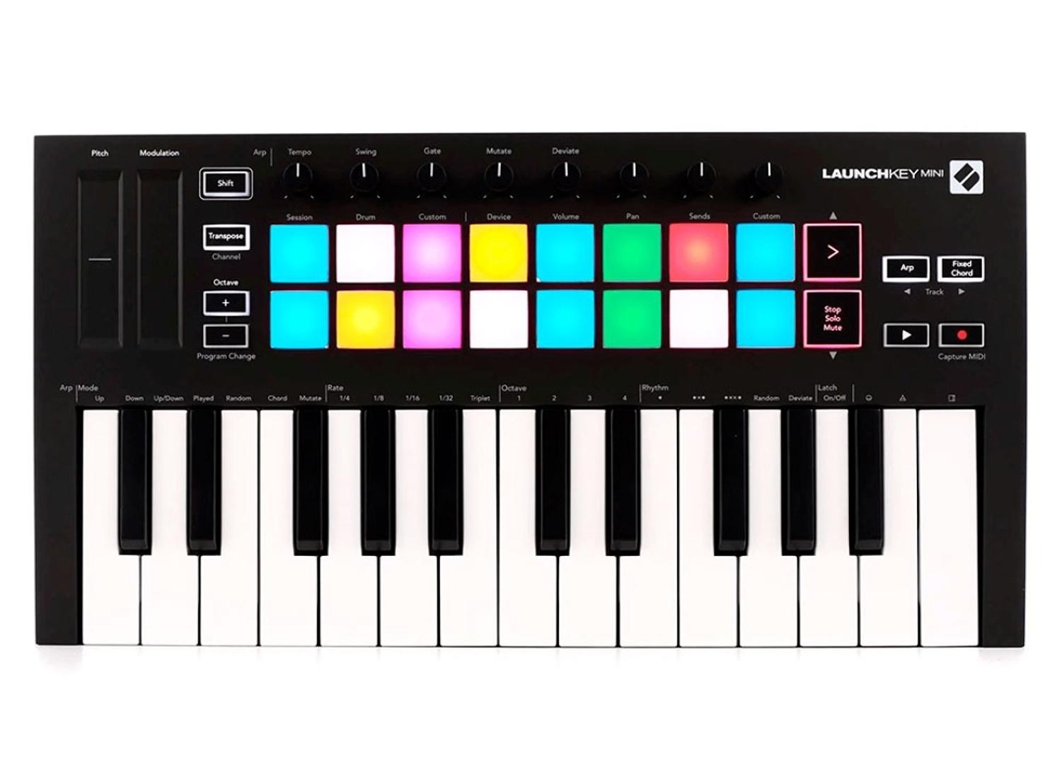 instrumentos musicales - Novation Launchkey Mini MK3 Controlador de teclado MIDI USB de 25 teclas 1