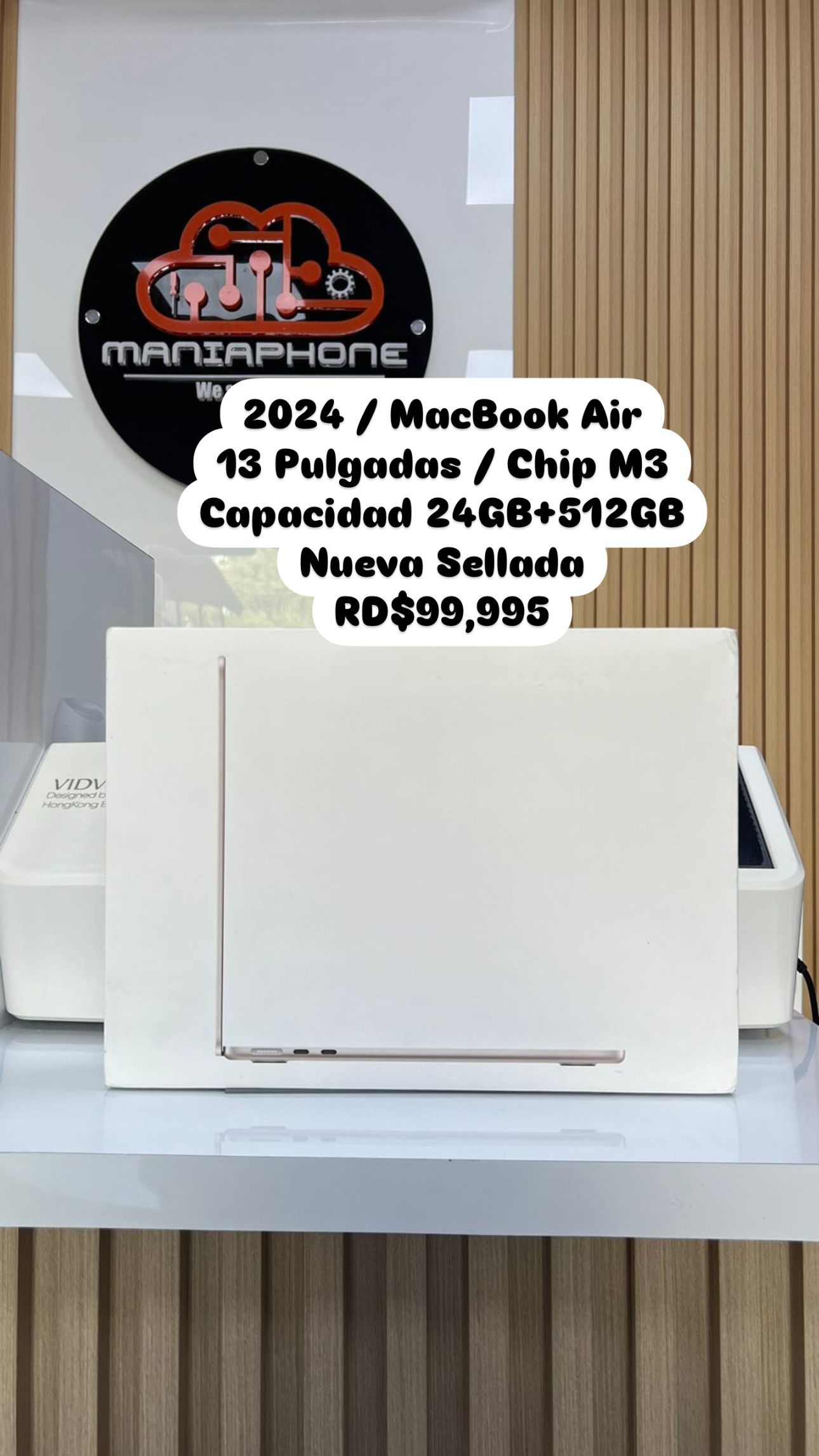 computadoras y laptops - MacBook Air 13” 24GB/512GB Chip M3 Starlight 