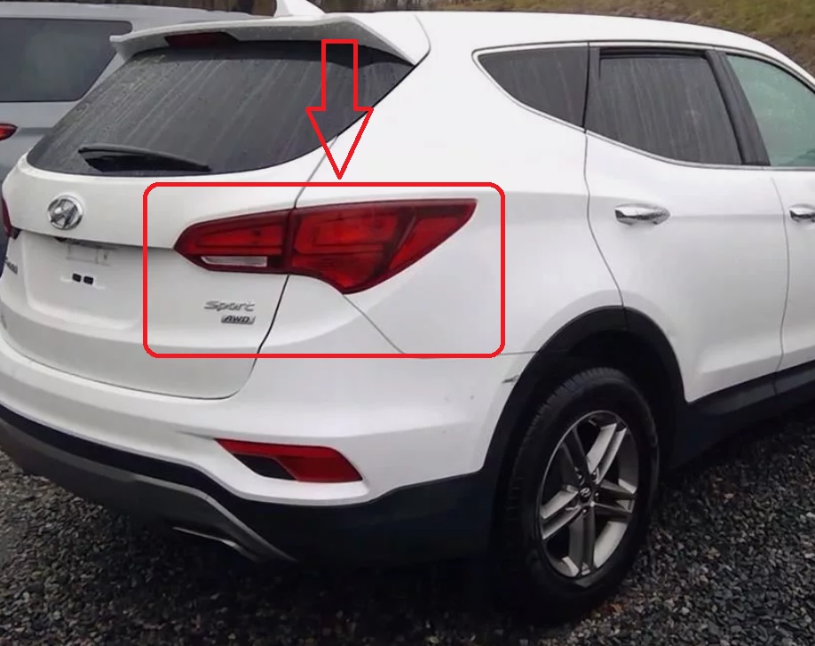 repuestos - Micas traseras de luz Hyundai Santa Fe 2017 - 2018