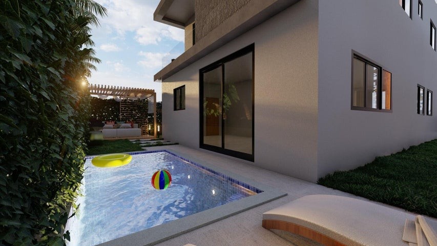 casas - Proyecto en venta Punta Cana 24-1258 tres dormitorios, jardín con piscina privad 3