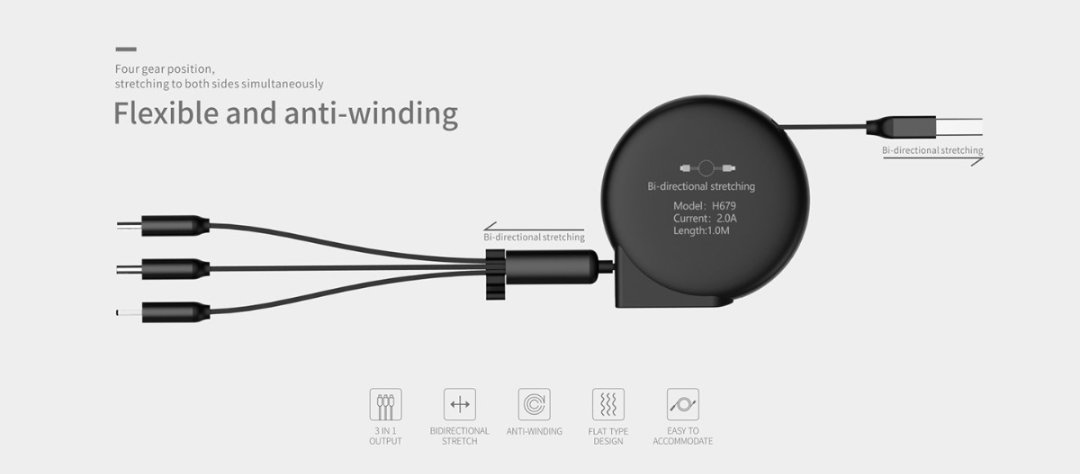 computadoras y laptops - Cable 3 En 1  Micro Usb ,Tipo C , Y  Lightning   Havit H679 2