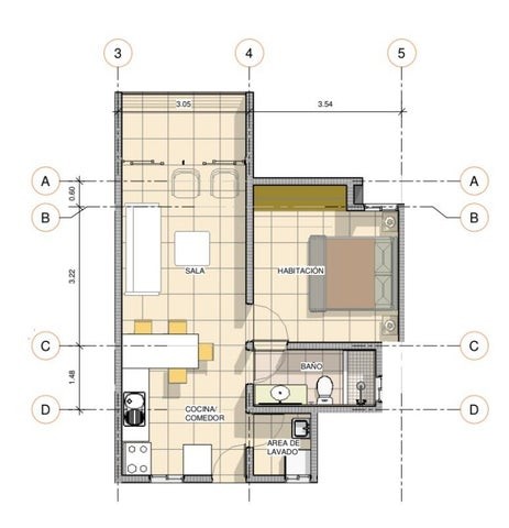apartamentos - Proyecto en venta Punta Cana #23-133 un dormitorio, terraza, jardín privado. 2