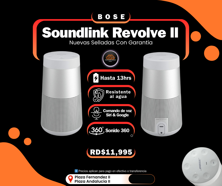 celulares y tabletas - Bocina Bluetooth Bose Soundilnk Revolve II 