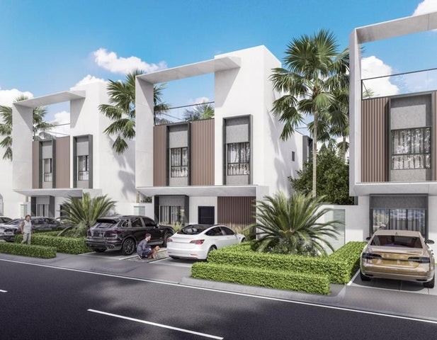 casas - Proyecto en venta Punta Cana #23-34 tres dormitorios, jacuzzi, terraza, balcón.
 2