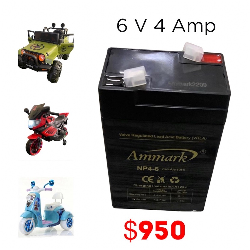 juguetes - Batería 6 voltios 4,5 Amp para carros y motores eléctricos de niños Nuevas 