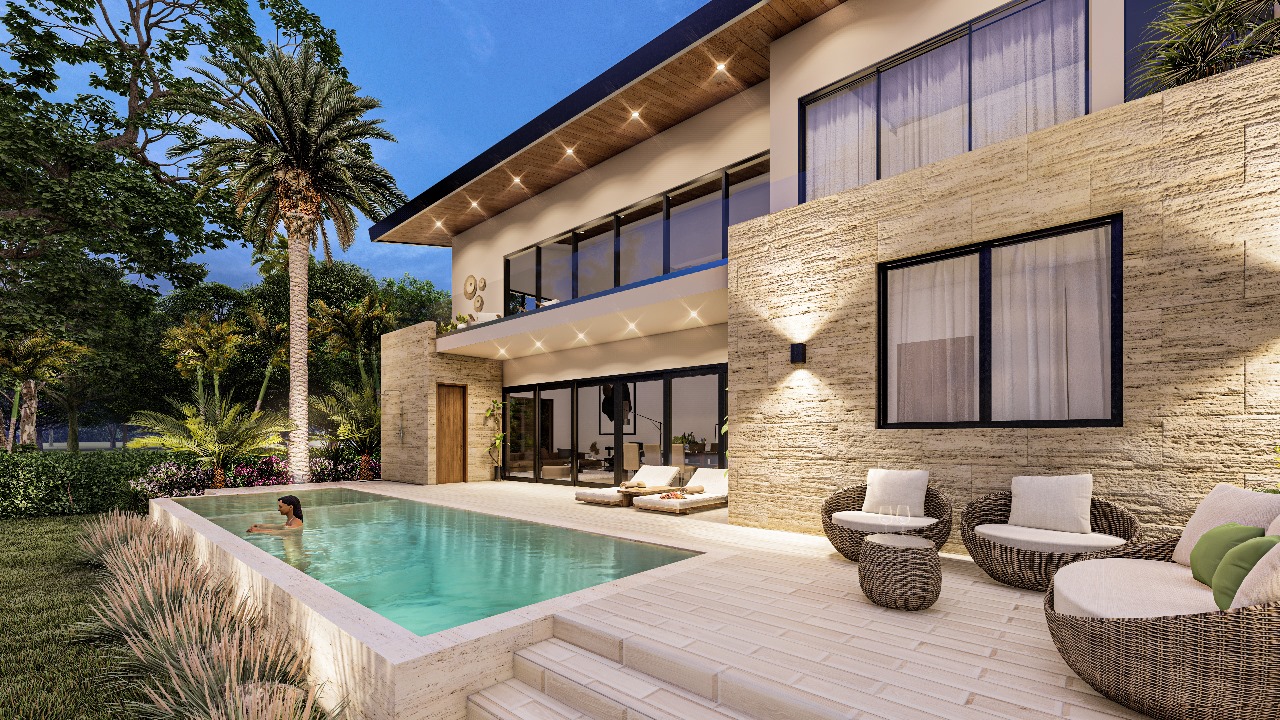 casas vacacionales y villas - Villa en venta en Cap Cana de 5 habitaciones 