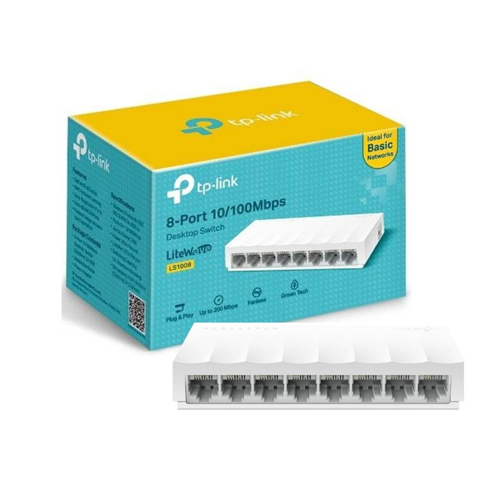 accesorios para electronica - Switch de escritorio TP-Link de 8 puertos 10/100Mbps LS1008 1