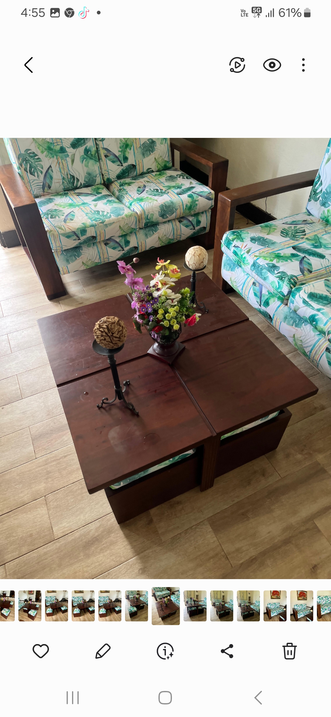 muebles y colchones - VENDO JUEGO SALA CAOBA 8