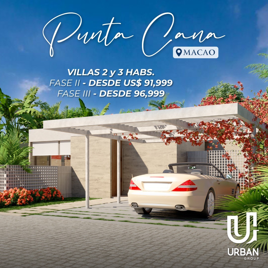 casas - PUNTA CANA, MACAO -  VILLAS 2 y 3 HABITACIONES
Desde US$ 91,999