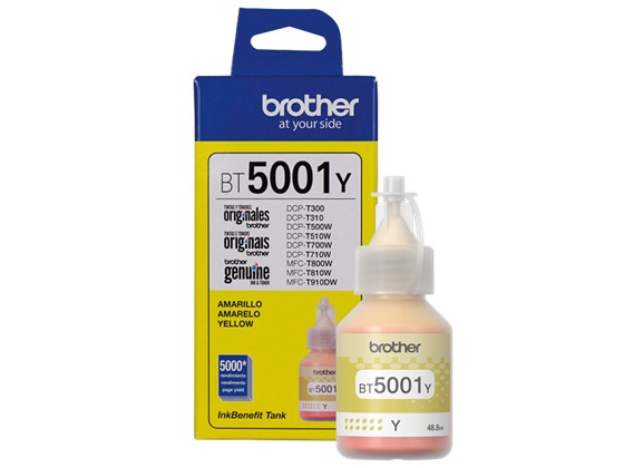 impresoras y scanners - BOTELLA DE TINTA BROTHER - BT5001Y - YELLOW - 48.8ML - PARA IMPRESORA DCP-T420 -