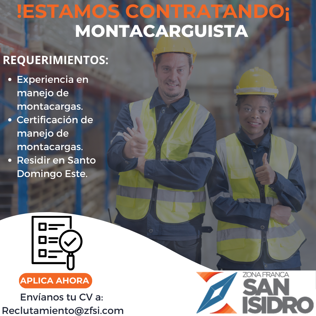 empleos disponibles - MONTACARGUISTA