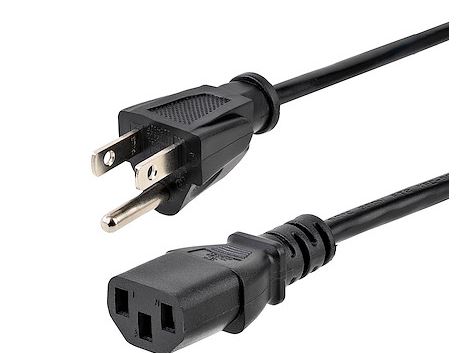 accesorios para electronica - Cable de Alimentación US Plug de 6ft 3 Clavijas  1