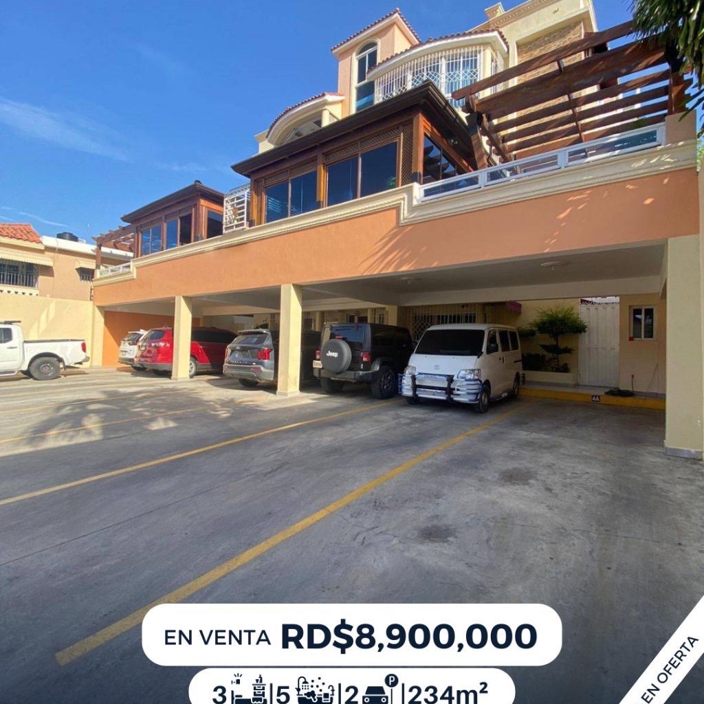 apartamentos - venta de apartamento en vista hermosa de 234mts santo Domingo este 1er piso 