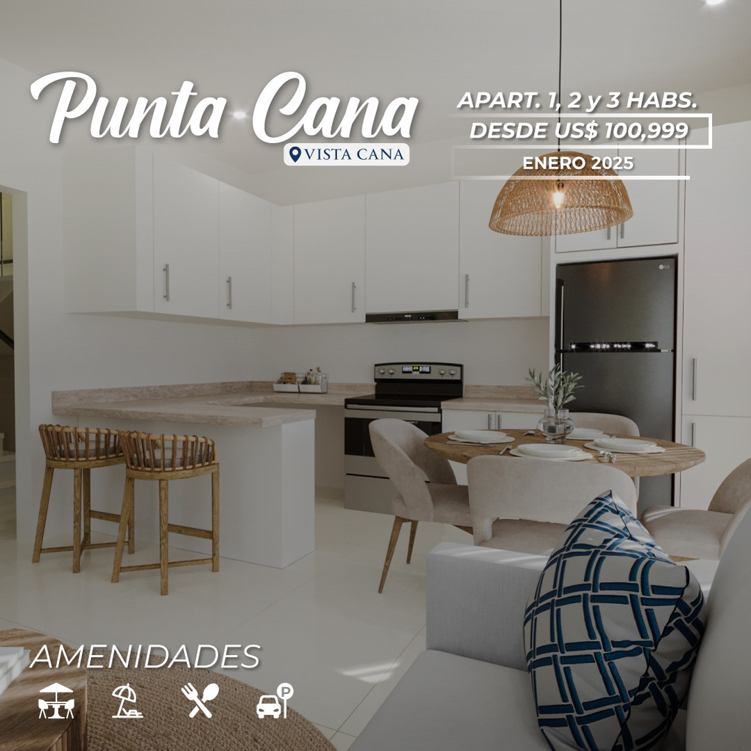 apartamentos - vendo apartamento en punta cana