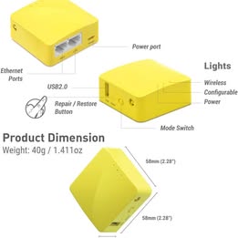 otros electronicos - Mini Mango Router Work from Home GL-MT300N-V2 2