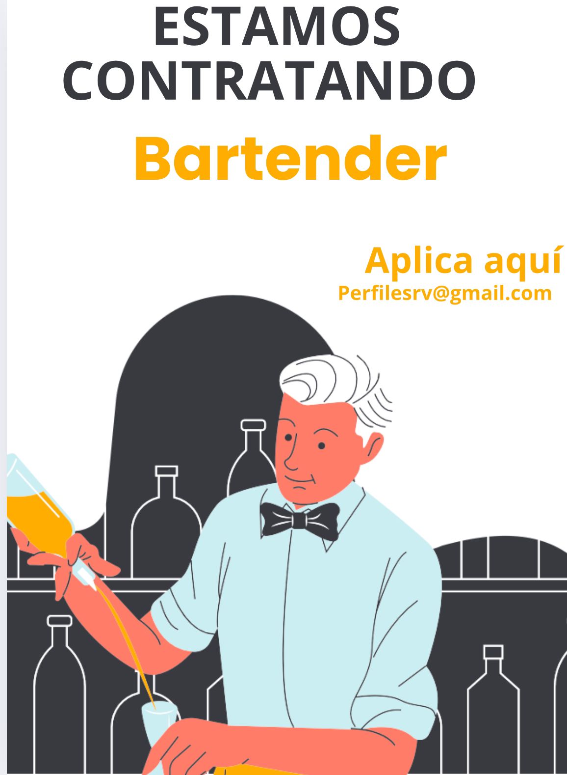 empleos disponibles - se busca bartender