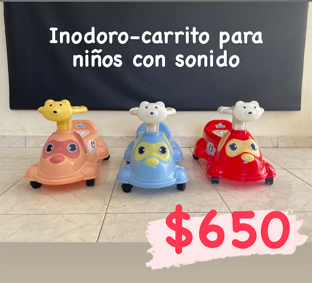 accesorios - Inodoro tipo carrito para niños con música Nuevos color azul rojo y mamey Nuevos