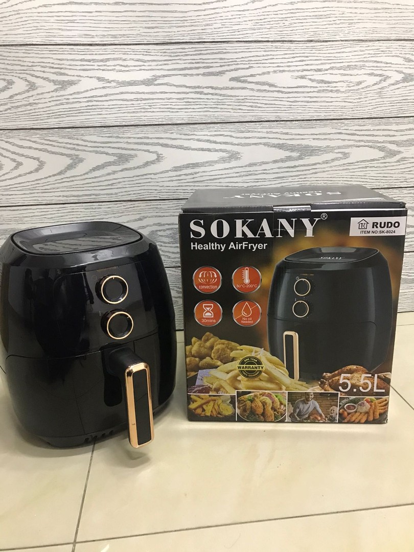 electrodomesticos - Freidora de Aire Air Fryer Sokany manual de 5.5 litros SK-8024, cocina saludable 2