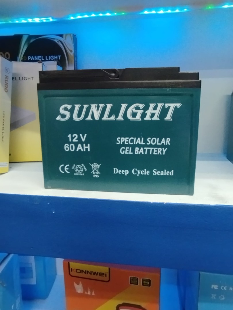 plantas e inversores - BATERIAS DE GELATINA SUNLIGHT DE 12V/60AH DISPONIBLE  0