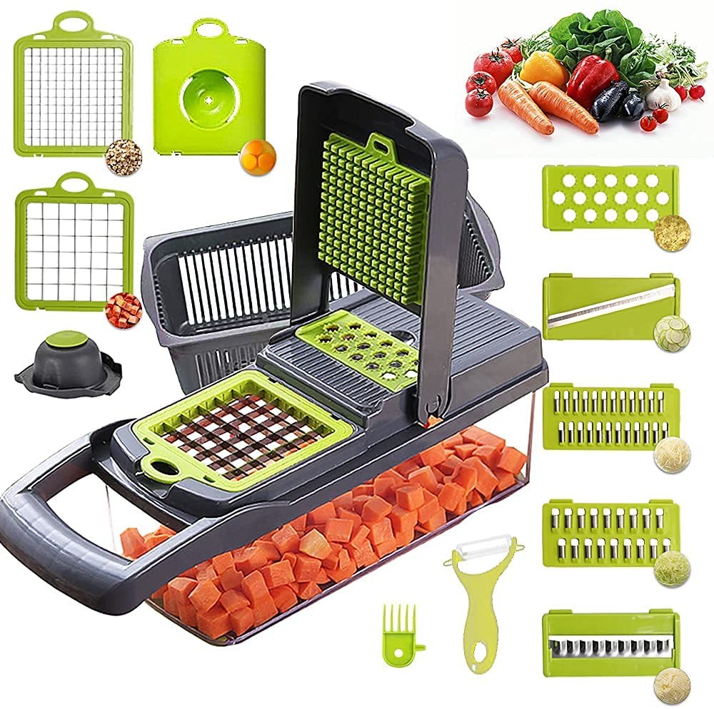 electrodomesticos - Cortadora de mandolina para cocina, multifuncional, picadora, veggie slicer 2