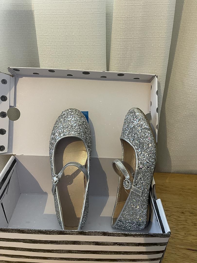 ropa y zapatos - zapatos plateados Gris para fiesta niñas de 6-8 años