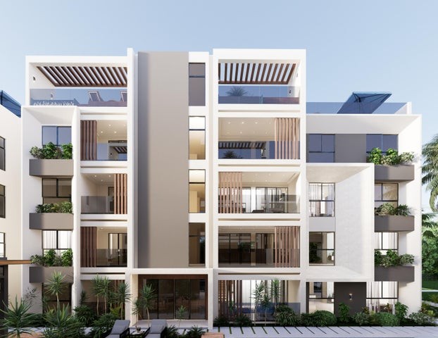 apartamentos - Proyecto en venta Punta Cana  #24-229 un dormitorio, piscina, balcón, terraza.
 5