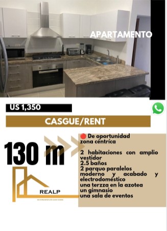 apartamentos - Hermoso apartamento de 2 h 0