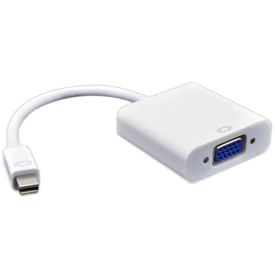 computadoras y laptops - ADAPTADOR CONVERTIDOR MINI DISPLAYPORT A VGA, FUNCIONA CON MACBOOK PRO / AIR