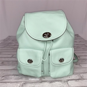 carteras y maletas - COACH mochila cartera en piel color MINT - Backpack Bag Mint Color