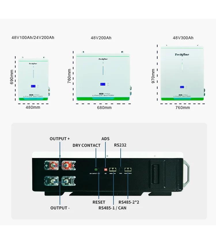 plantas e inversores - Batería de litio Techfine de 51.2V 300Ah 5