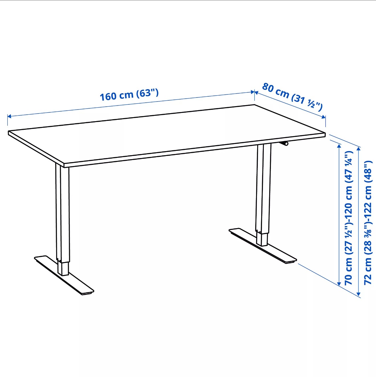 articulos de oficina - Escritorio Sentado/ de Pie (Segunda Mano)(IKEA) 2