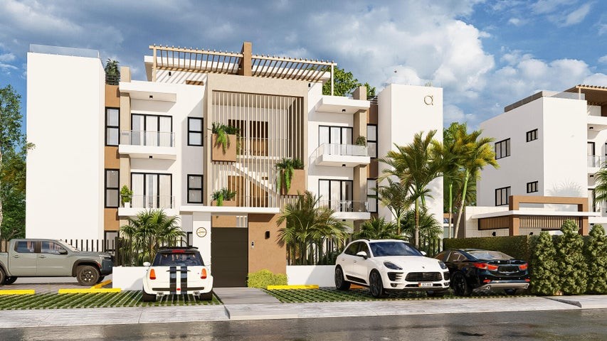 apartamentos - Proyecto en venta Punta Cana #23-930 dos dormitorios, piscina, balcón.
 4