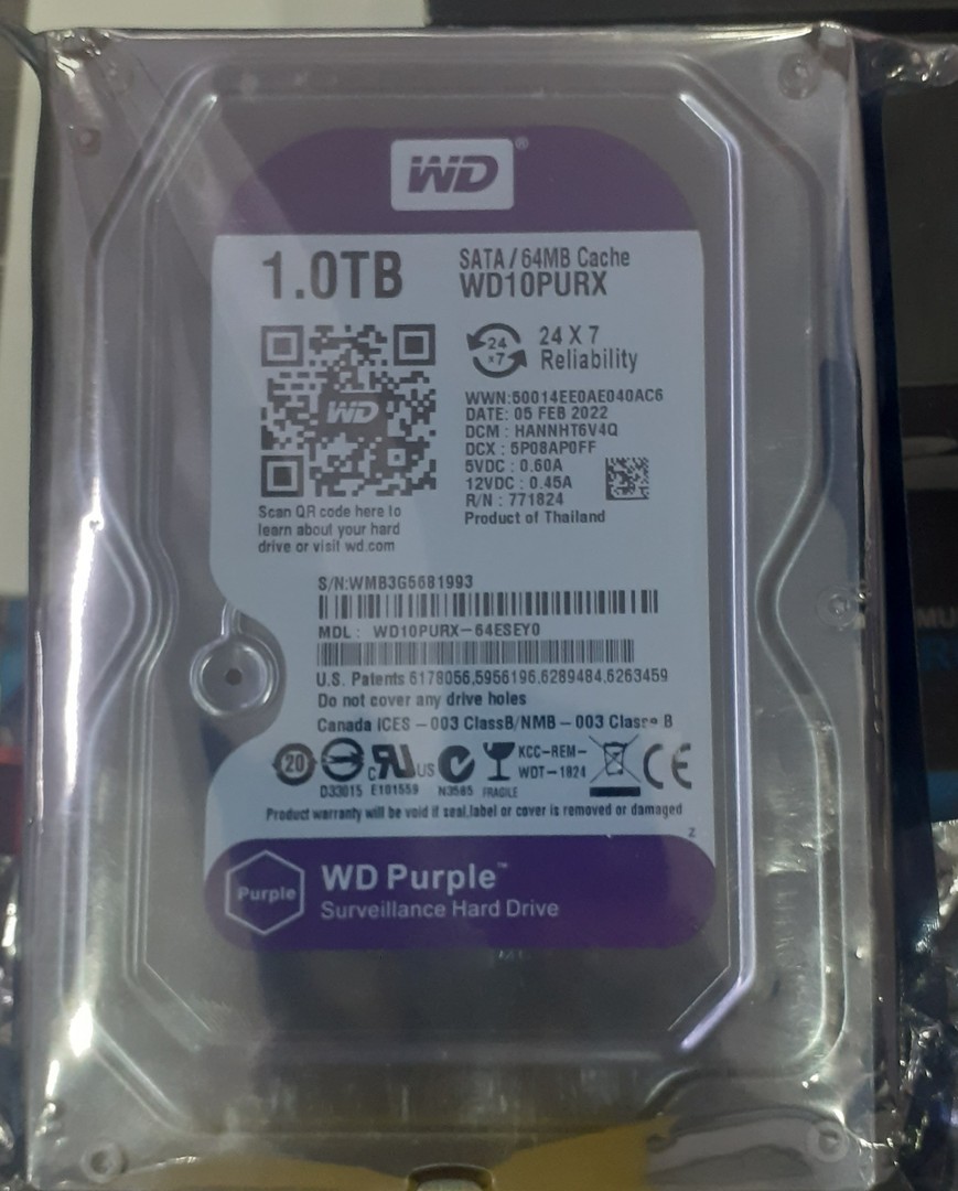 accesorios para electronica - Disco duro morado de 1 TB - 3.5 1tb 1