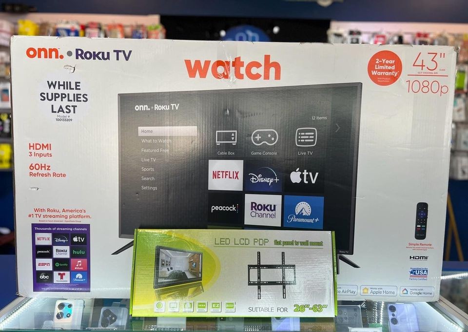 tv - ONN SMART TV DE 43 PULGADA ROKU 1080P NUEVAS #NUEVAS #OFERTAS 