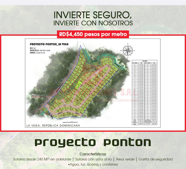 solares y terrenos - solares en la Vega republica dominicana desde 240mts  7
