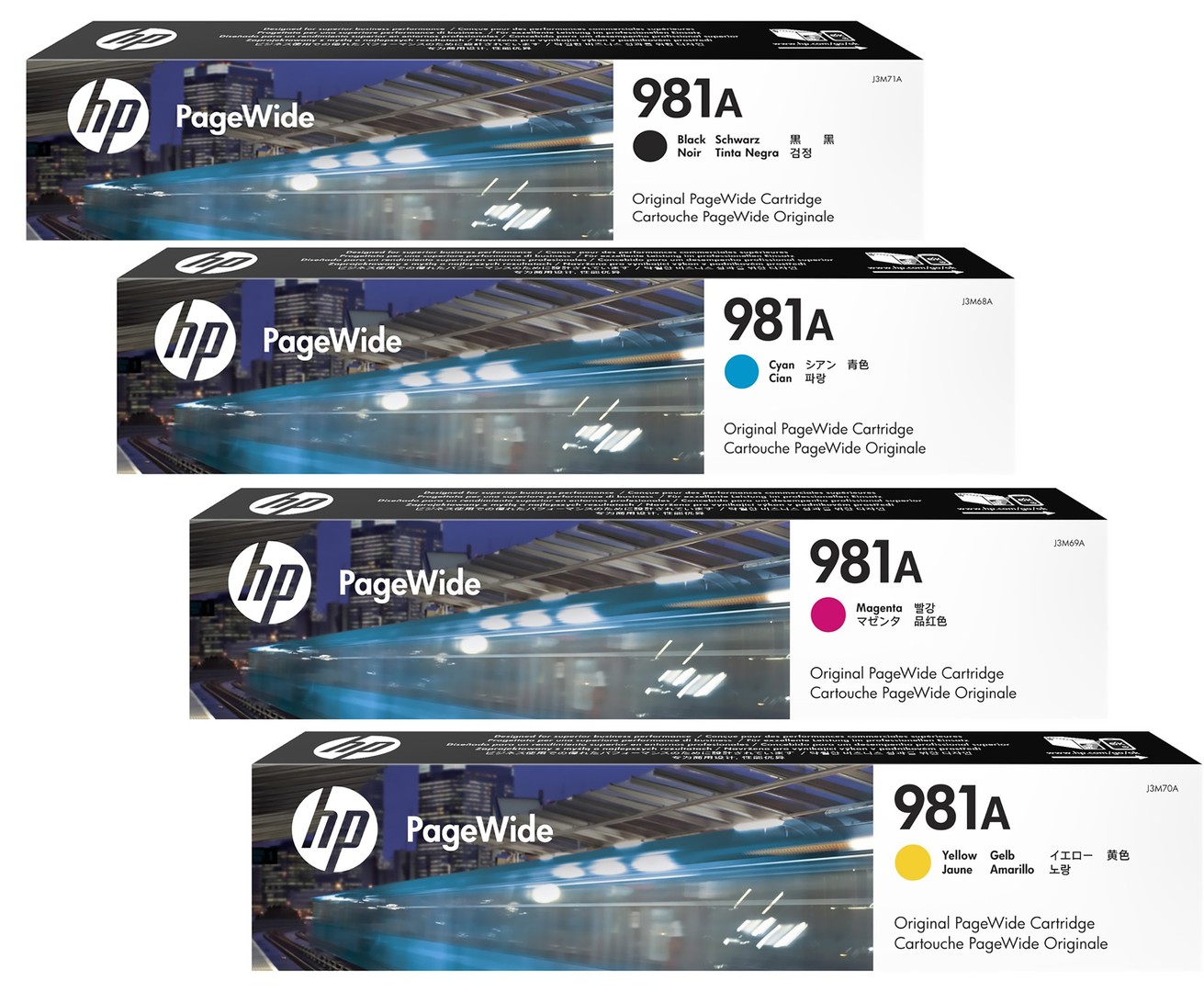 impresoras y scanners - CARTUCHO HP 981A EN TODOS LOS COLORES  PRINT CARTRIDGE - 1 X PIGMENTED 