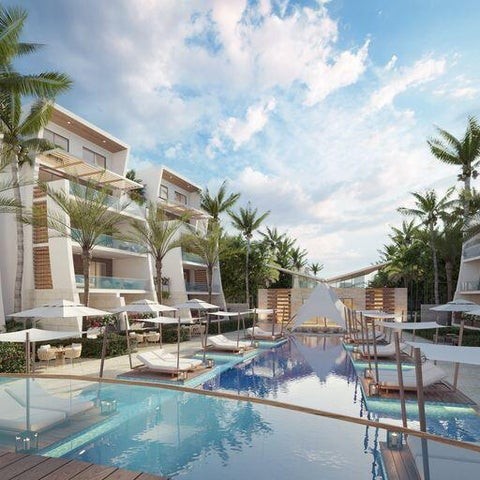 apartamentos - Proyecto en venta Punta Cana #24-802 dos dormitorios, piscina, línea blanca, asc 6