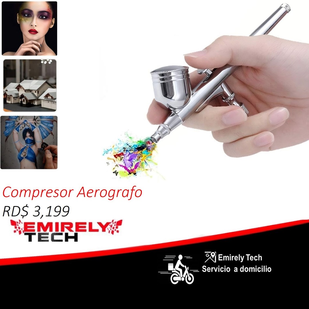 otros electronicos - Compresor de Aerografo Maquillaje Mini Compresor De Pintura Pulverizador Spray