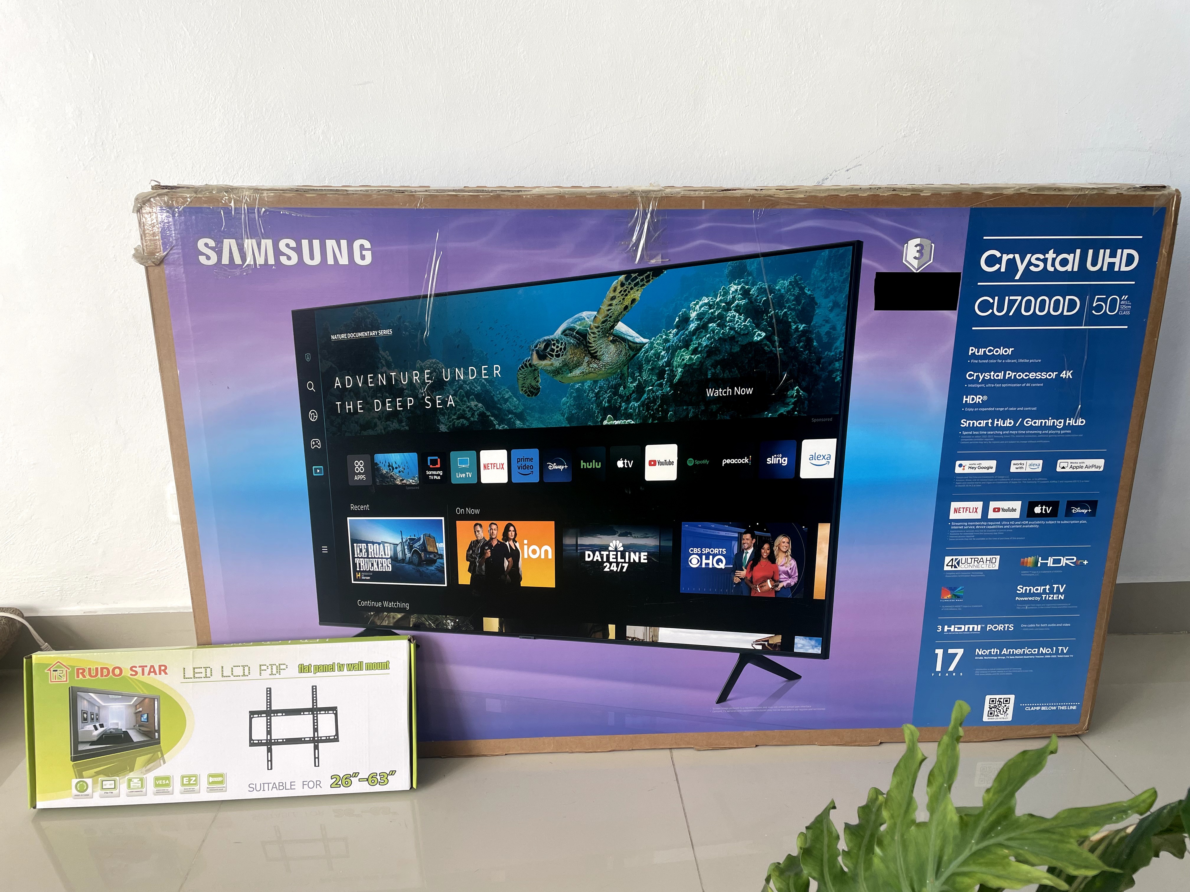 tv - Samsung 50" Crystal UHD televisor