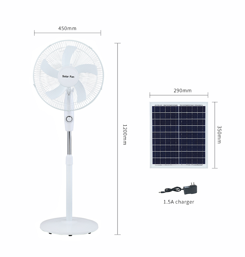 aires acondicionados y abanicos - Abanico solar recargable de pedestal 16 pulgadas c 1