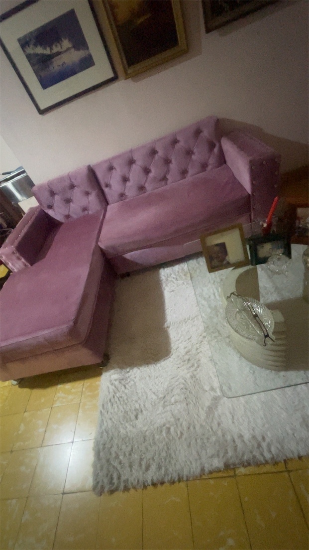 muebles y colchones - Mueble tipo L rosado 