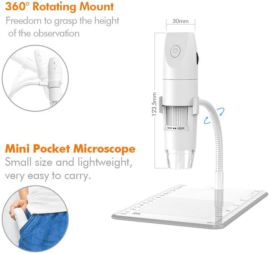 otros electronicos - Microscopio Digital inalámbrico  WiFi brazo Flexible USB para iPhone Android PC 3