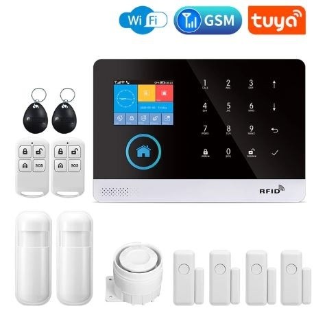 accesorios para electronica - Kit Alarma de Seguridad Inalambrica WiFi GSM, Alertas Remotas, Llamadas