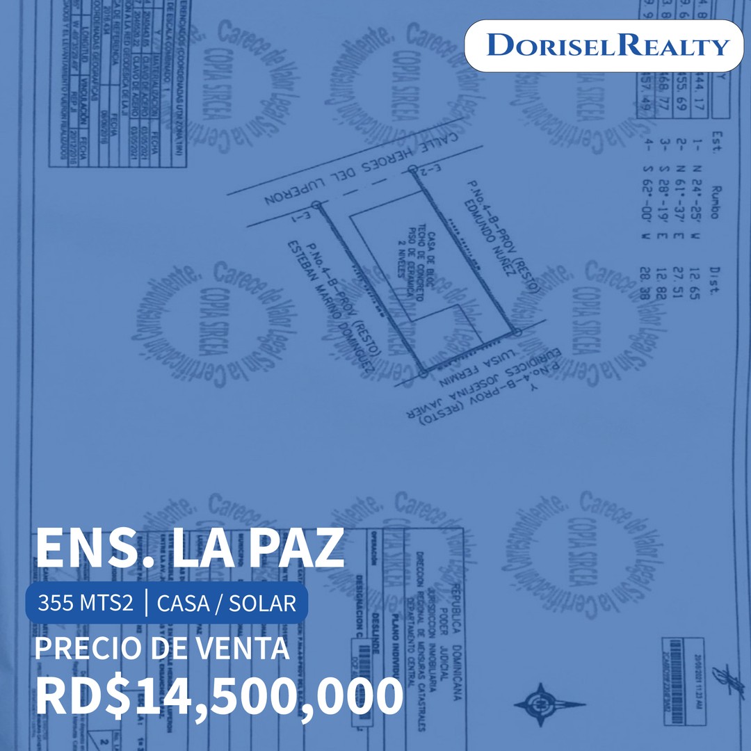 casas - VENTA DE CASA / TERRENO UBICADO EN SECTOR ENS. LA FÉ