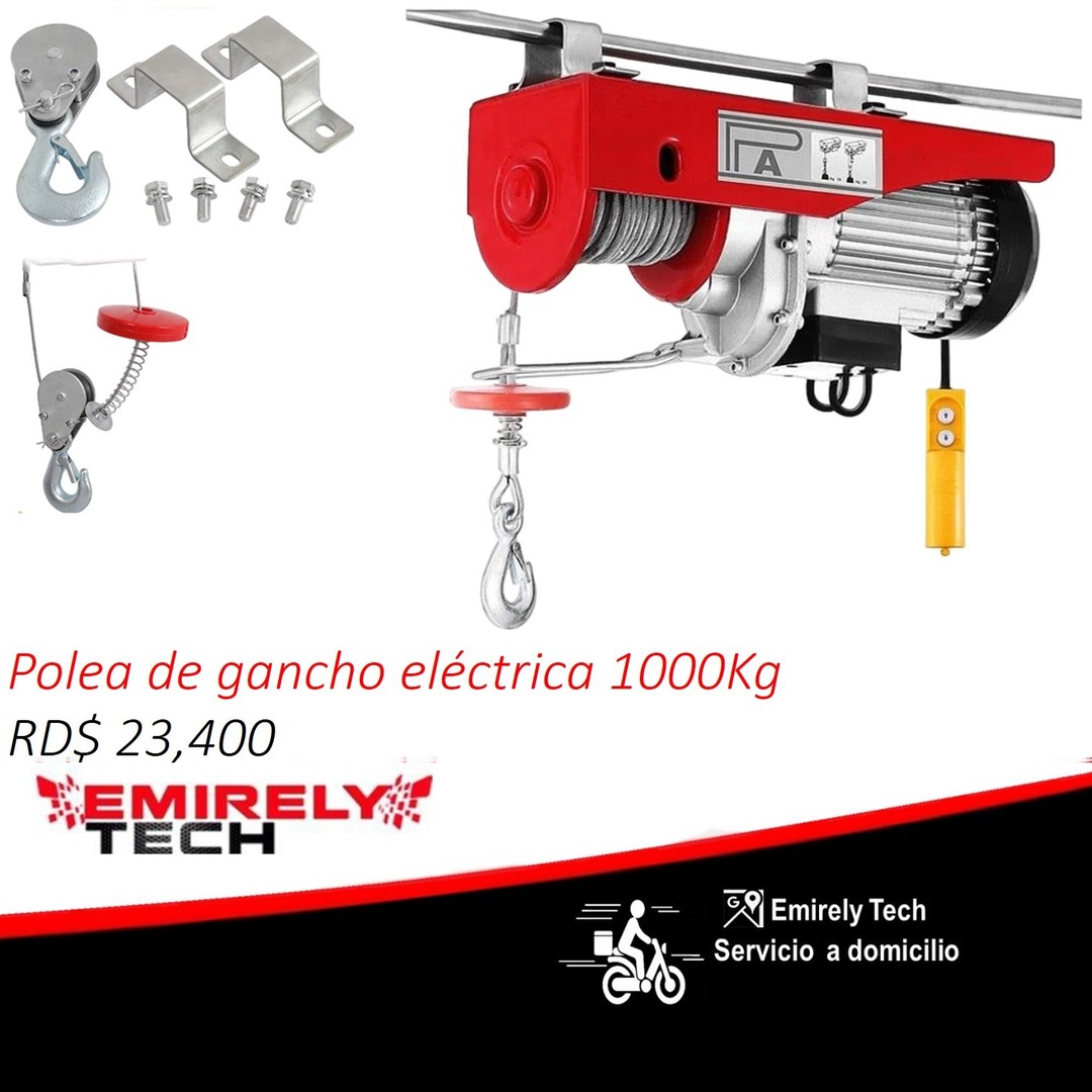 otros electronicos - Gancho electrico de polea hidraulica winche Cabrestante grua eléctrico de 1000KG 0