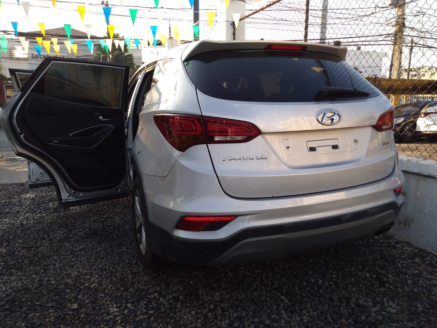 jeepetas y camionetas - HYUNDAI SANTA FE 2018 GRIS 7